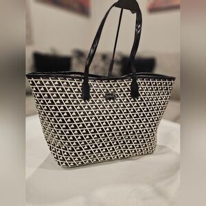 Ralph Lauren Geometric Patterned Large Tote Handbag Euc